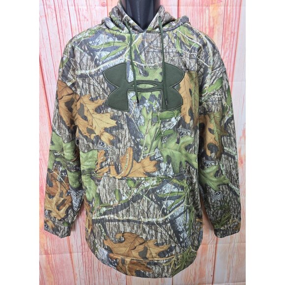 Under Armour Mens Large Loose Fit Camo Hoodie - Picture 1 of 8